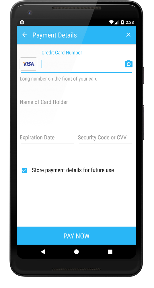 Android Checkout Accent Color